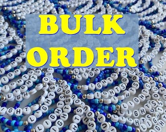 25-50-100-200-1000 Beaded World Bracelets/Friendship Bracelets/Christmas Gifts/Teacher Gifts/Personalized Gift/Stretch Bracelets/Bulk Order