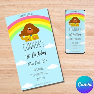 Hey Duggee Birthday Invitation: Editable Digital Template