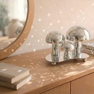 Handmade Disco Ball Mushroom Decor - Party & Home Decoration