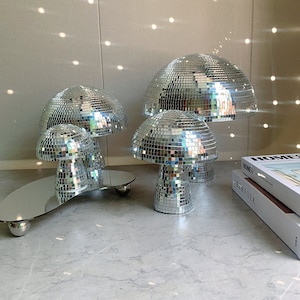 Disco Mushrooms Bedroom Decoration Disco Ball Mushroom Wedding Decoration Party Decor Luxury Home Decor Mushroom Decor