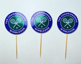 Wimbledon inspired cupcake toppers