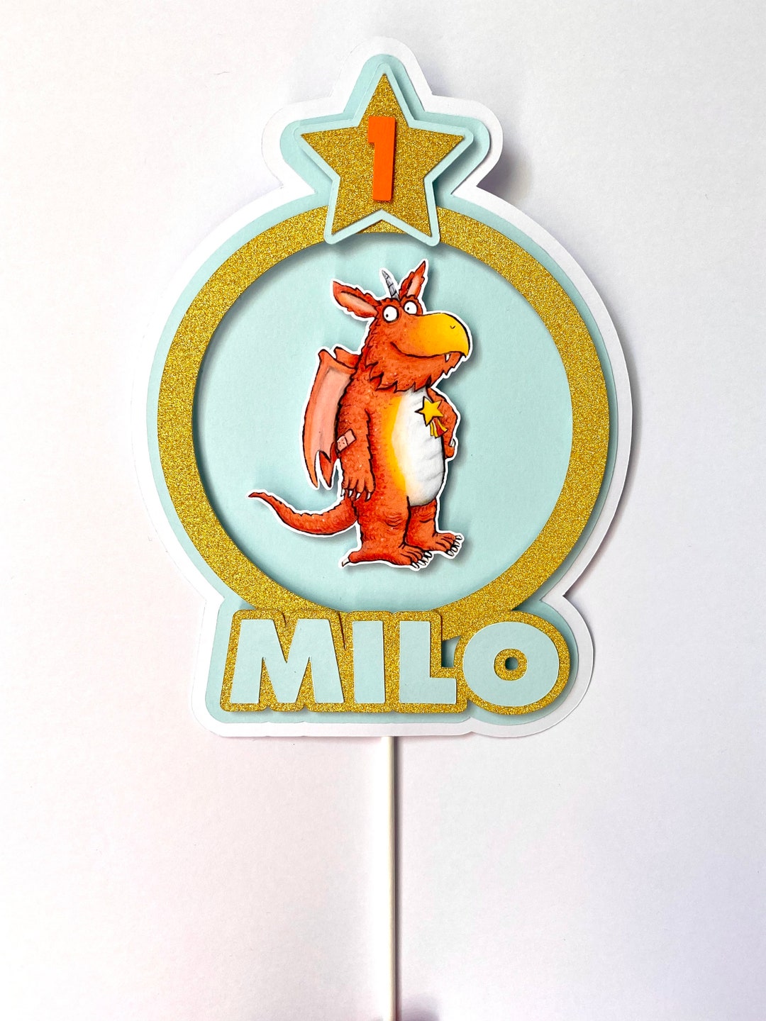 Personalised Zog Inspired Cake Topper Etsy
