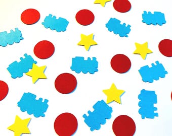 Train inspired table confetti