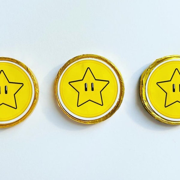 Mario inspired chocolate coins, pack of 8