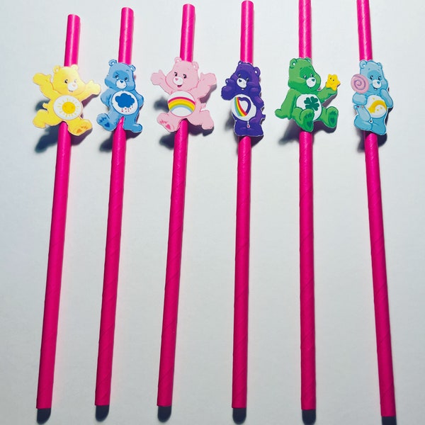 Carebears inspired paper straws