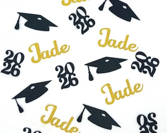 Personalised 2026 glitter graduation table confetti-various colours available