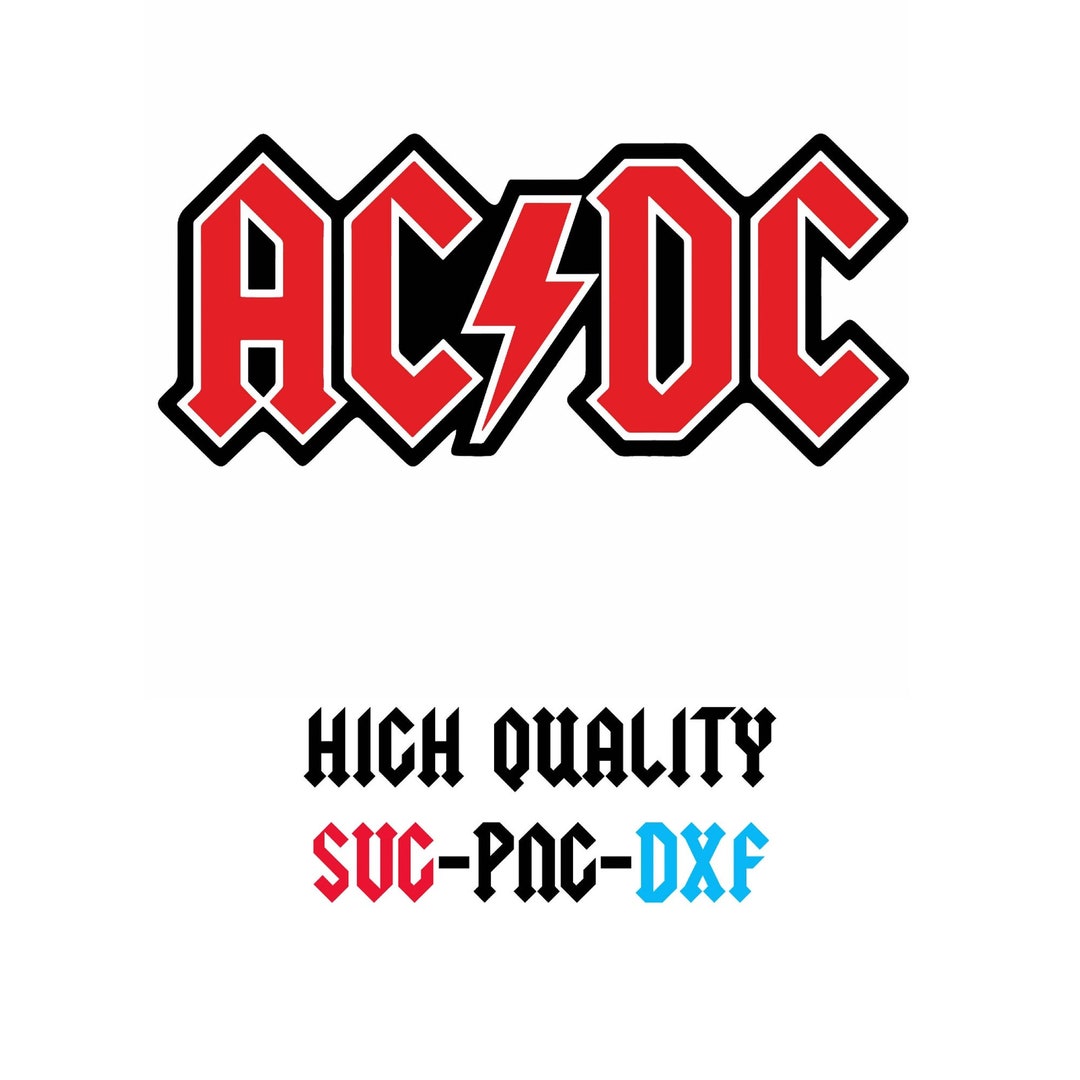 ACDC SVG PNG I Rock Band Logo Cut File I Cricut & Silhouette Design I ...