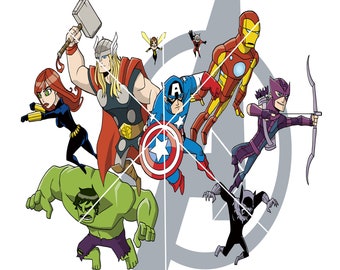 Avengers Png and Svg, Sublimation File, Superhero Png-Svg, Instant Download, Heroes Png-Svg