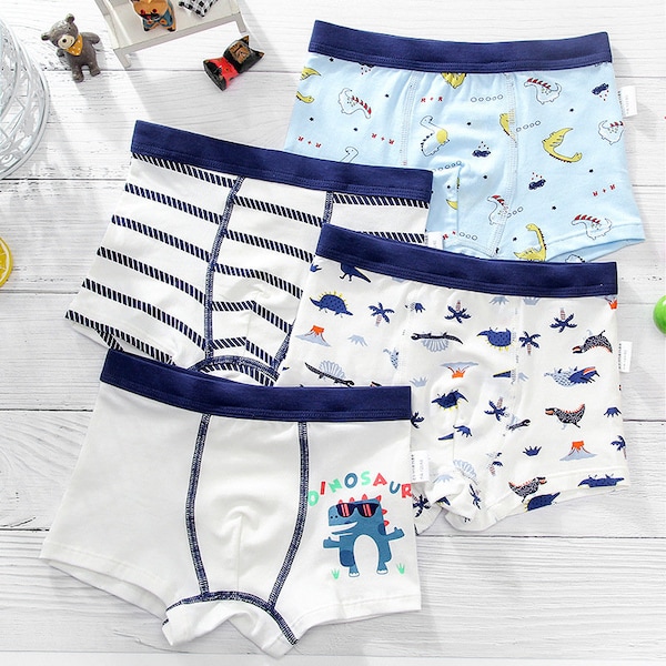 Lot de 4 Boxers Garçons I Caleçons Garçons I Sous-Vêtements Garçons I Lot de Sous-Vêtements Coton