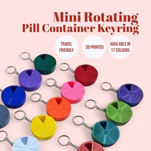 Mini 7-Day Pill Container – Rotating Travel Pill Box | Compact Weekly Organizer | Eco-Friendly Design