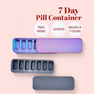 7 Day Pill Case – Weekly Pill Container Organiser | Regular/Large Sizes | Portable Travel Pill Box | Vitamin Medication Holder for Daily Use