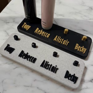 Quadruple Toothbrush Holder Personalised, 4 person Oral-b Electric Toothbrush Stand Personalised | Electric Toothbrush Stand | New Home