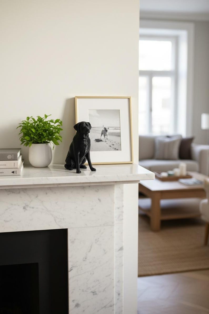 Escultura de Labrador: Regalo para amantes de los perros, recuerdo conmemorativo de mascotas, adorno para tarta imagen 5