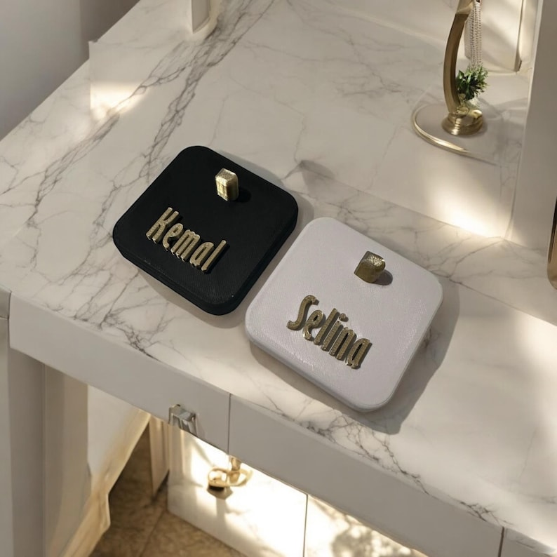Personalised Double Toothbrush Holder – Custom Oral-B Electric Stand | Couples Bathroom Organizer | Name Gift Set image 10