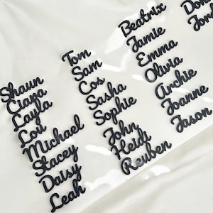Noms de lieux de mariage personnalisés | Noms de lieux de mariage | Marque-places pour mariage | de noms de marque | Cadeaux de mariage uniques