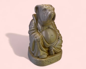 Estatua de Buda de Bulldog Inglés: regalo zen para amantes de los perros