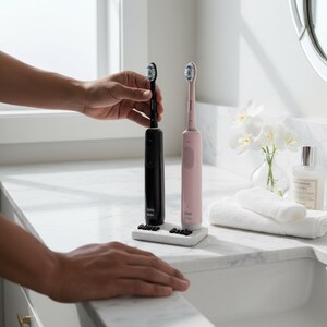 Personalised Double Toothbrush Holder – Custom Oral-B Electric Stand | Couples Bathroom Organizer | Name Gift Set image 11