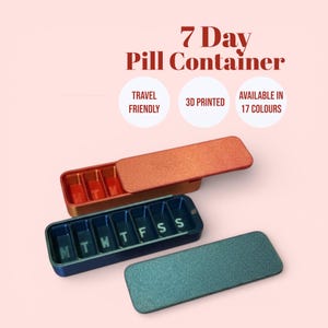 7 Day Pill Container, Weekly Pill Organiser