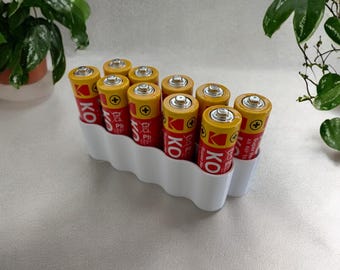 AAA Battery Holder | Holds 10 Batteries, Compact Storage