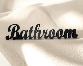 Bathroom Sign Free Standing, Modern Bathroom Decor