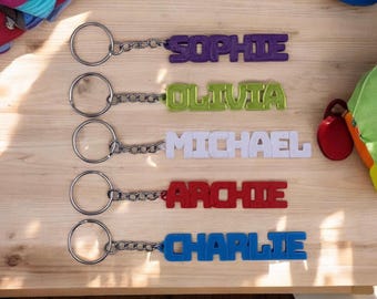 Personalized 3D Printed Name Keyring | Custom Keychain