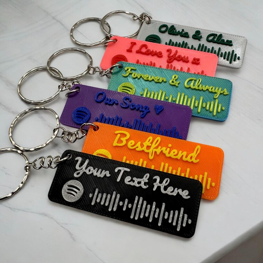 Personalised Spotify Code Keyring – Custom Music Keychain Song, Album ...