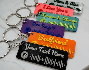 Personalized Spotify Code Keychain: 3D Printed Music Gift