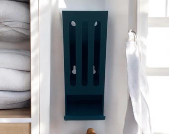 Wall Mounted Dog Poop Bag Dispenser, Holds 5 Rolls, Stylish Waste Management