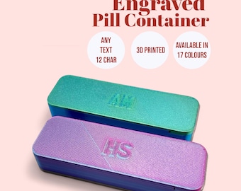 Pastillero personalizado de 7 días, organizador semanal de vitaminas grabado