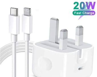 iPhone 11,12,13,14 Series iPhone Plug and 3M Cable, 20W USB C Fast Charger Plug