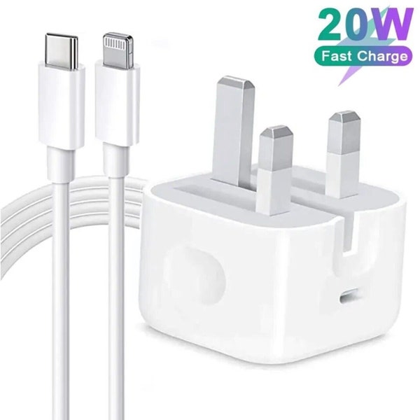 For iPhone 11,12,13,14 Series iPhone Plug and Cable, 20W USB C Fast Charger Plug