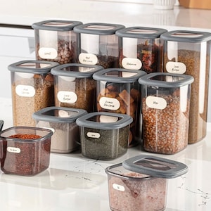 12 x Cereal Containers-Airtight Food Storage Container-Stackable-BPA FREE+Lids