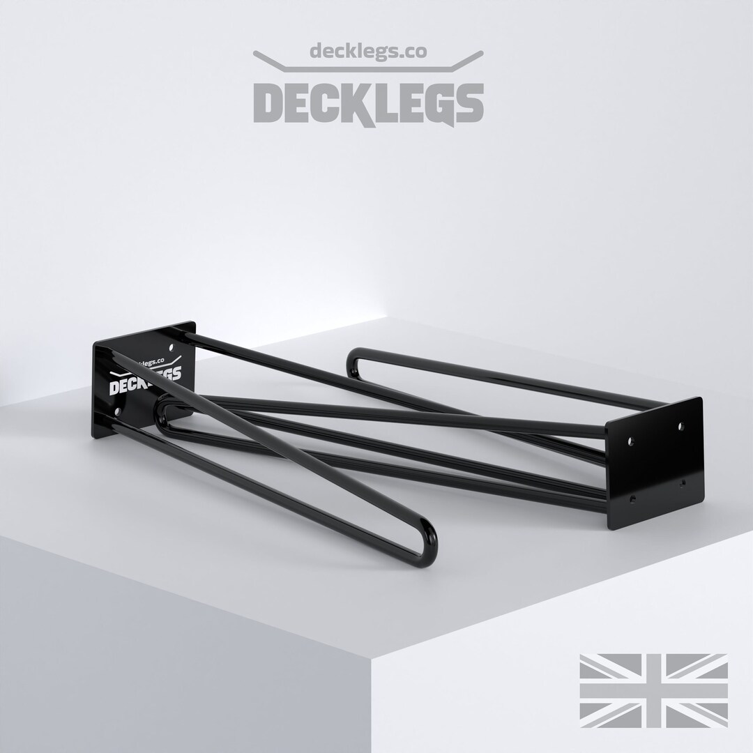 Skateboard Deck Legs Black set of 2 Hairpin Skate Deck Etsy