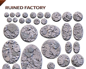 Ruined Factory Textured Bases • Txarli Factory • Dnd Wargaming RPG Bases