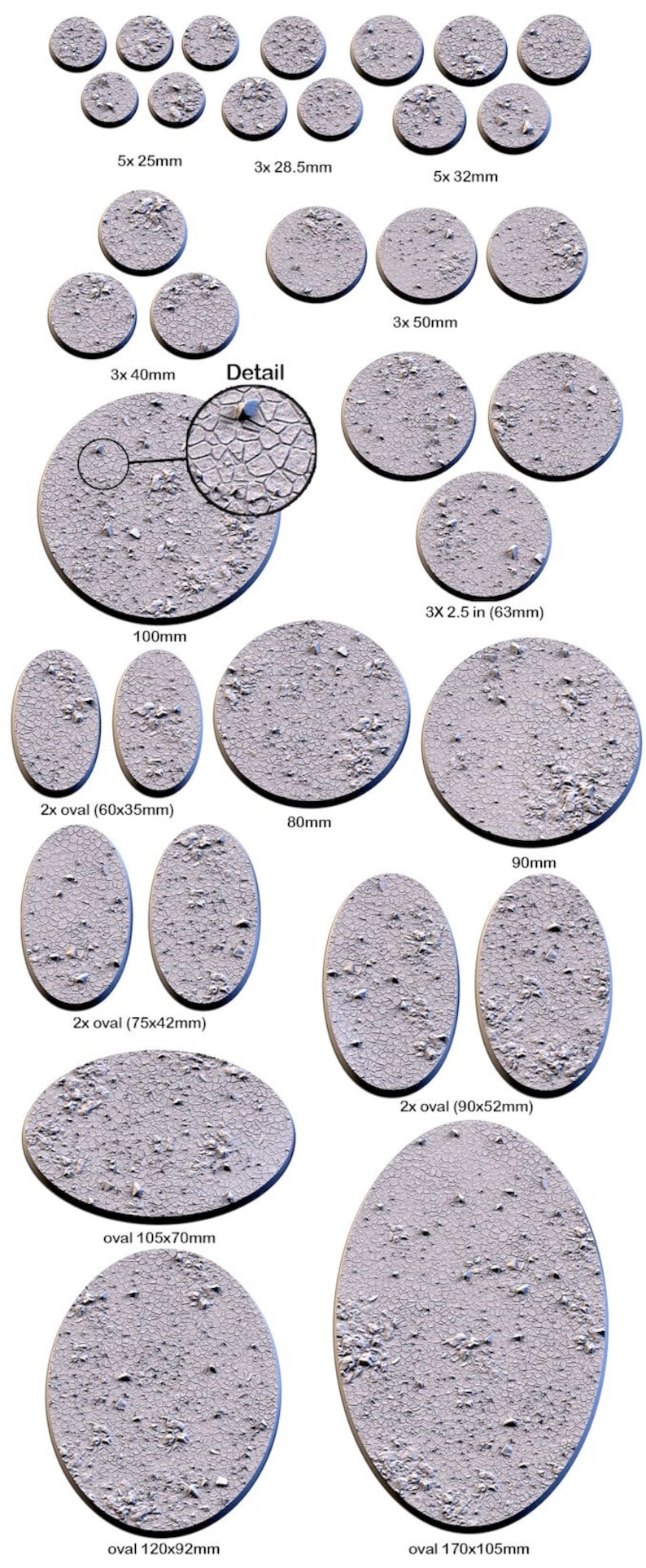 Dry Ground Textured Bases Txarli Factory Dnd Wargaming RPG Bases - Etsy