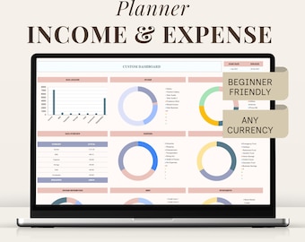 Income & Expense Annual Budget Planner Spreadsheet Finance Template Monthly Budget Tracker Savings Bills Debt Tracker Excel Google Sheets