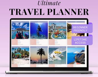 Travel Planner Itinerary Template Trip Planner Google Sheets Vacation Planner Holiday Budget Spreadsheet Checklist Packing List Travel Guide