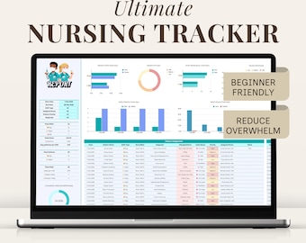 Nursing Shift Tracker Nurse Brain Clinical Multi-Patient Note Report Shift Planner Medication Log Student School handoff Google Sheets Excel