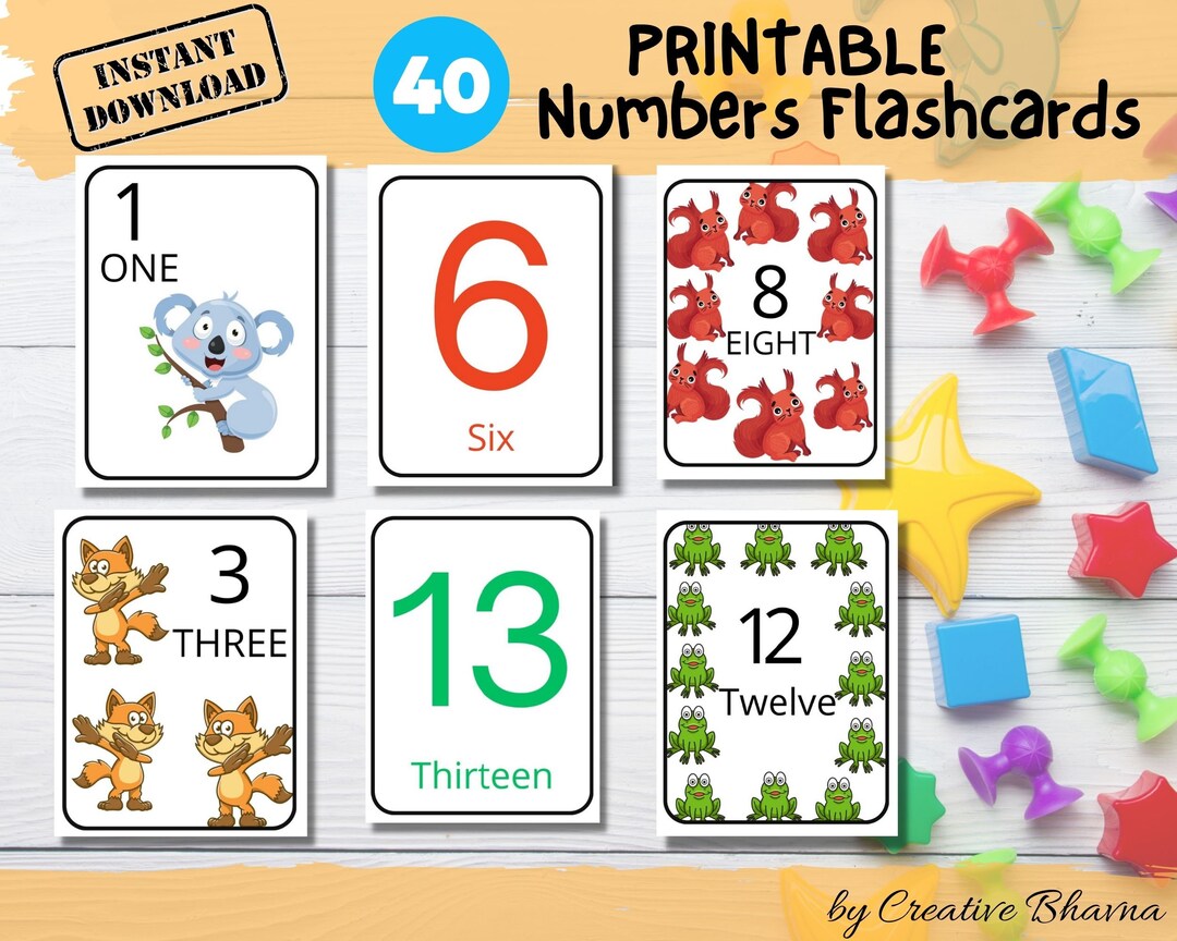 Educational Printables Montessori Printable Counting Numbers - Etsy