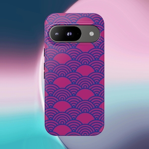 Funda para teléfono con diseño de olas japonesas para Google Pixel 6-9 / Cubierta protectora resistente de doble capa