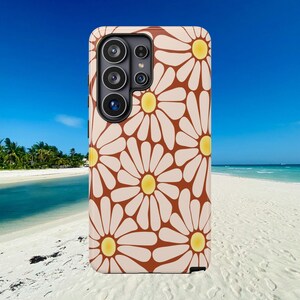 Boho Daisies Phone Case for Samsung Galaxy S20-S26 | Tough Dual Layer Protective Cover