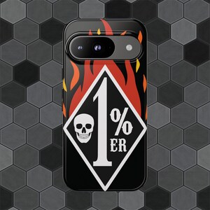 1%ER Biker Patch Style Phone Case For Google Pixel 6-9 | Tough Dual-Layer Protective Cover