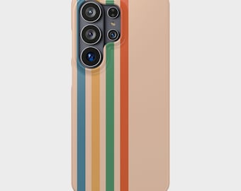 Retro Vertcal Striped Case Phone Case for Samsung Galaxy S20-S26 | Snap-On Protective Cover
