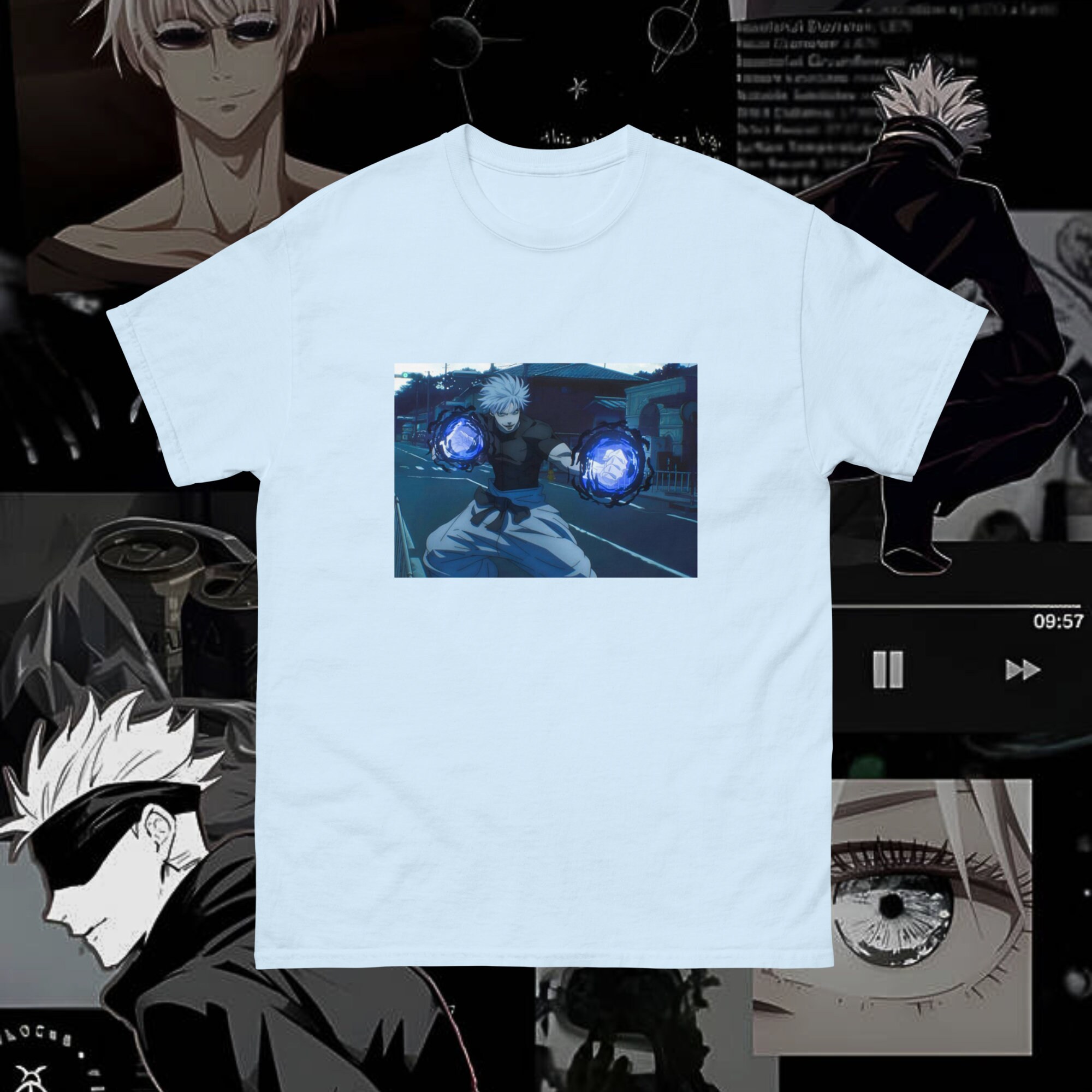 Gojo Satoru Shirt Anime Tee Jujutsu Kaisen Shirt Gojo - Etsy