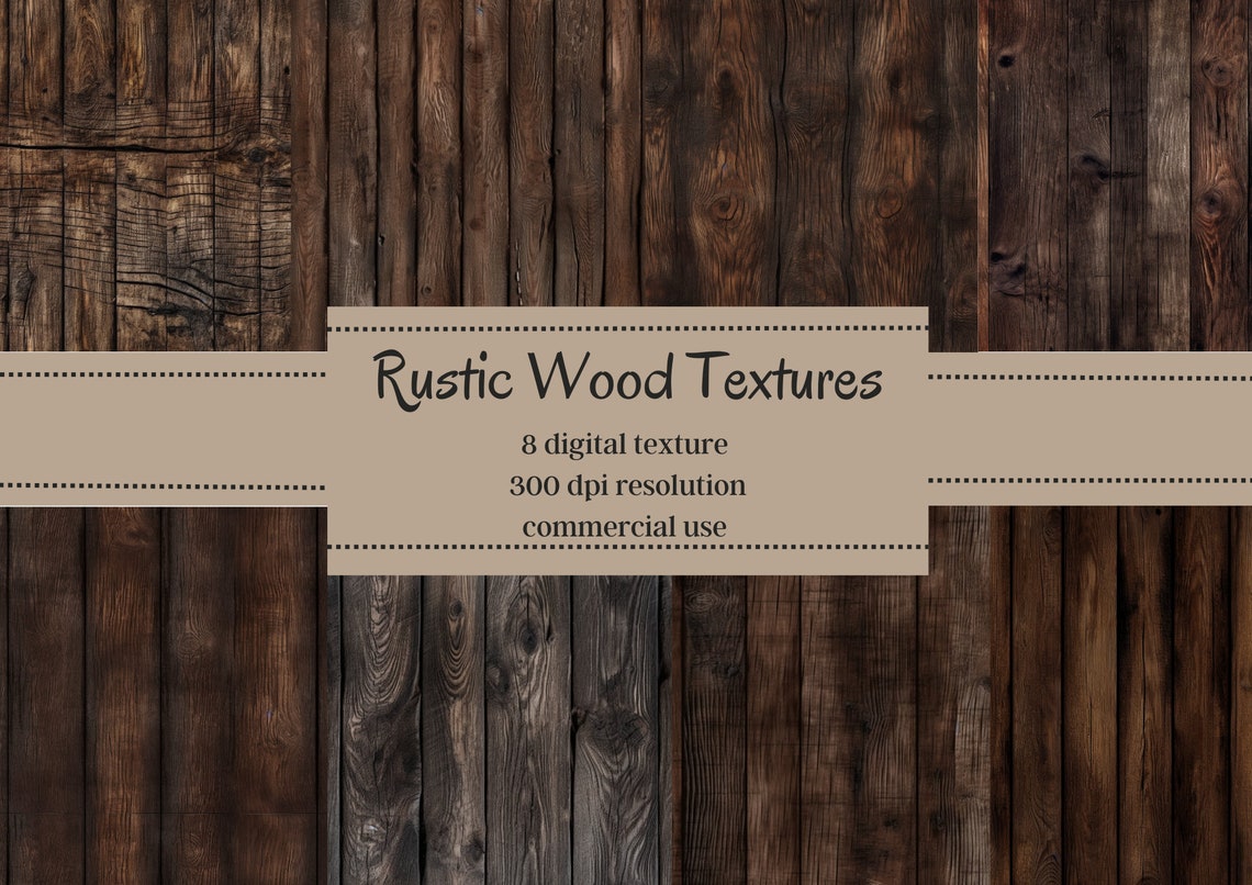 Dark Brown Wood Textures Digital Paper, Rustic Wood Digital Paper ...