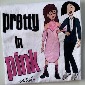 Pretty in Pink movie Daria retro MTV Cartoon Unisex Garment-Dyed T-shirt
