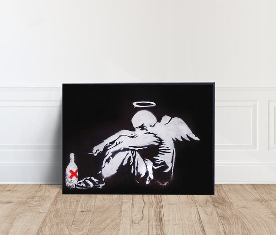 Banksy　バンクシー　Angel sith Paint Prt Paint Pot Angel Print – Post Modern Vandal