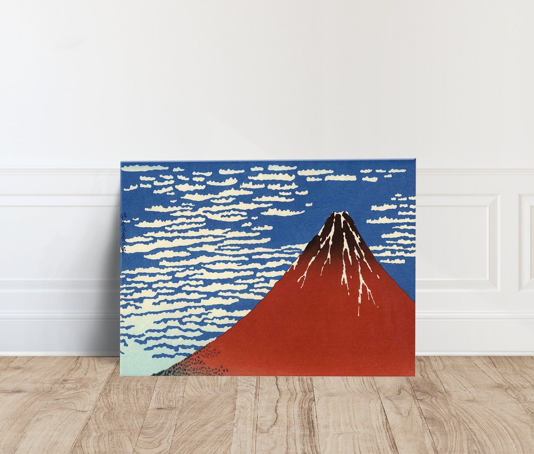 Katsushika Hokusai Red Fuji Poster, Red Fuji Print, Japanese Art