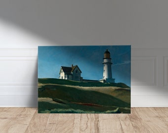 Impresión artística en lienzo de Edward Hopper Lighthouse Hill, decoración del hogar