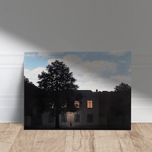 O império da luz por Rene Magritte Canvas Wall Art Print Pintura Arte Moderna Sala de estar Decoração de parede Grande emoldurado